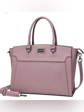 Mauve Structured Tote Bag for Women, Like New